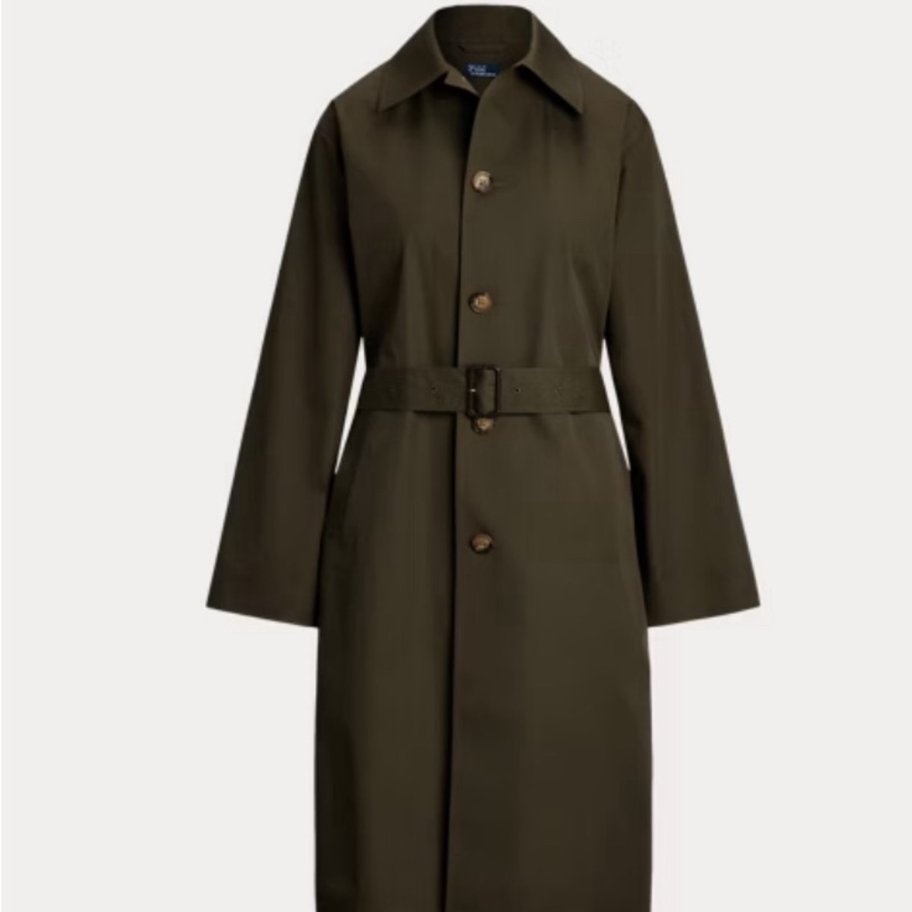 Ralph Lauren Water-Resistant Twill Long Car Coat